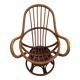 Fauteuil pivotant en bambou des années 70