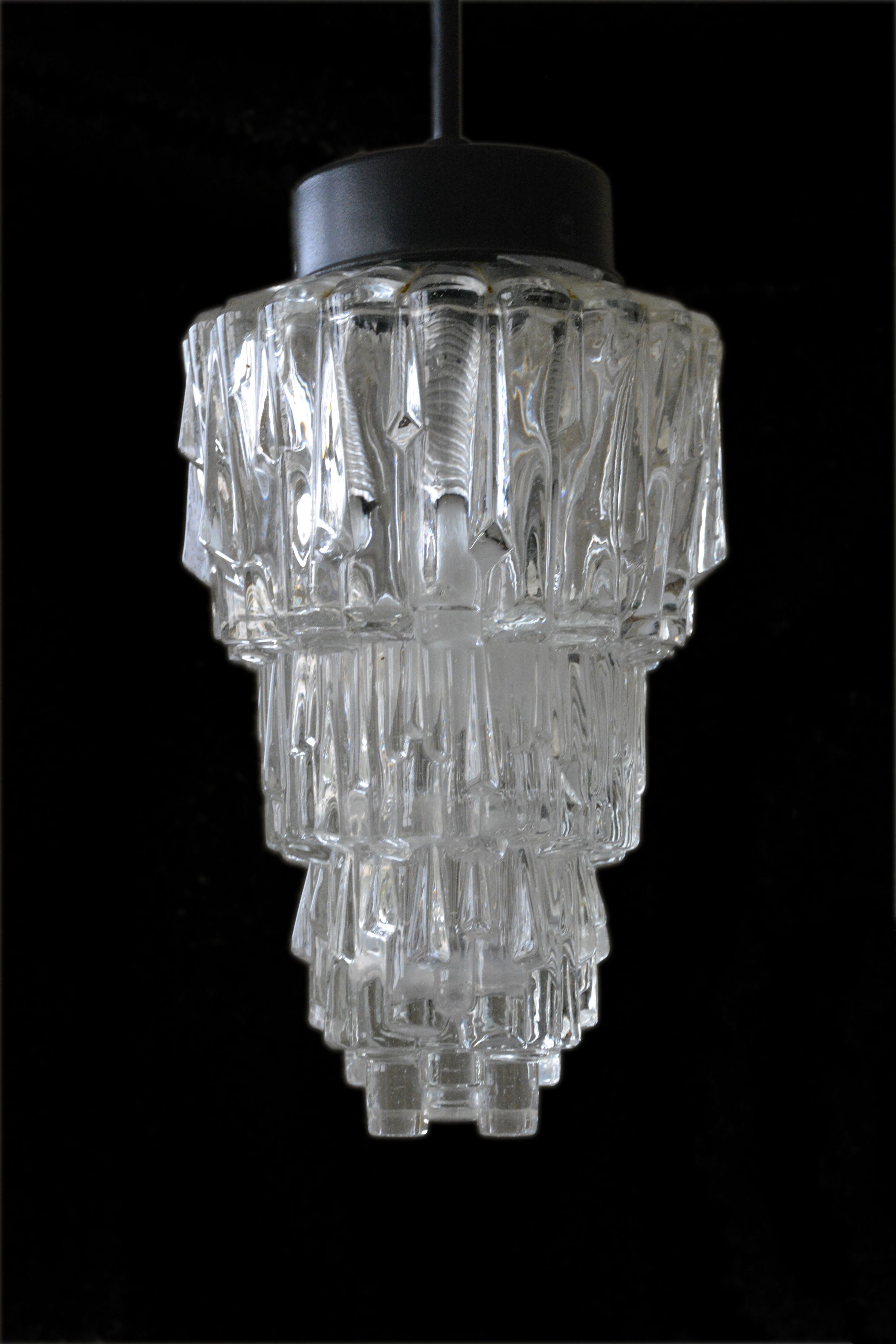 Glashütte Limburg hanging lamp, 60s