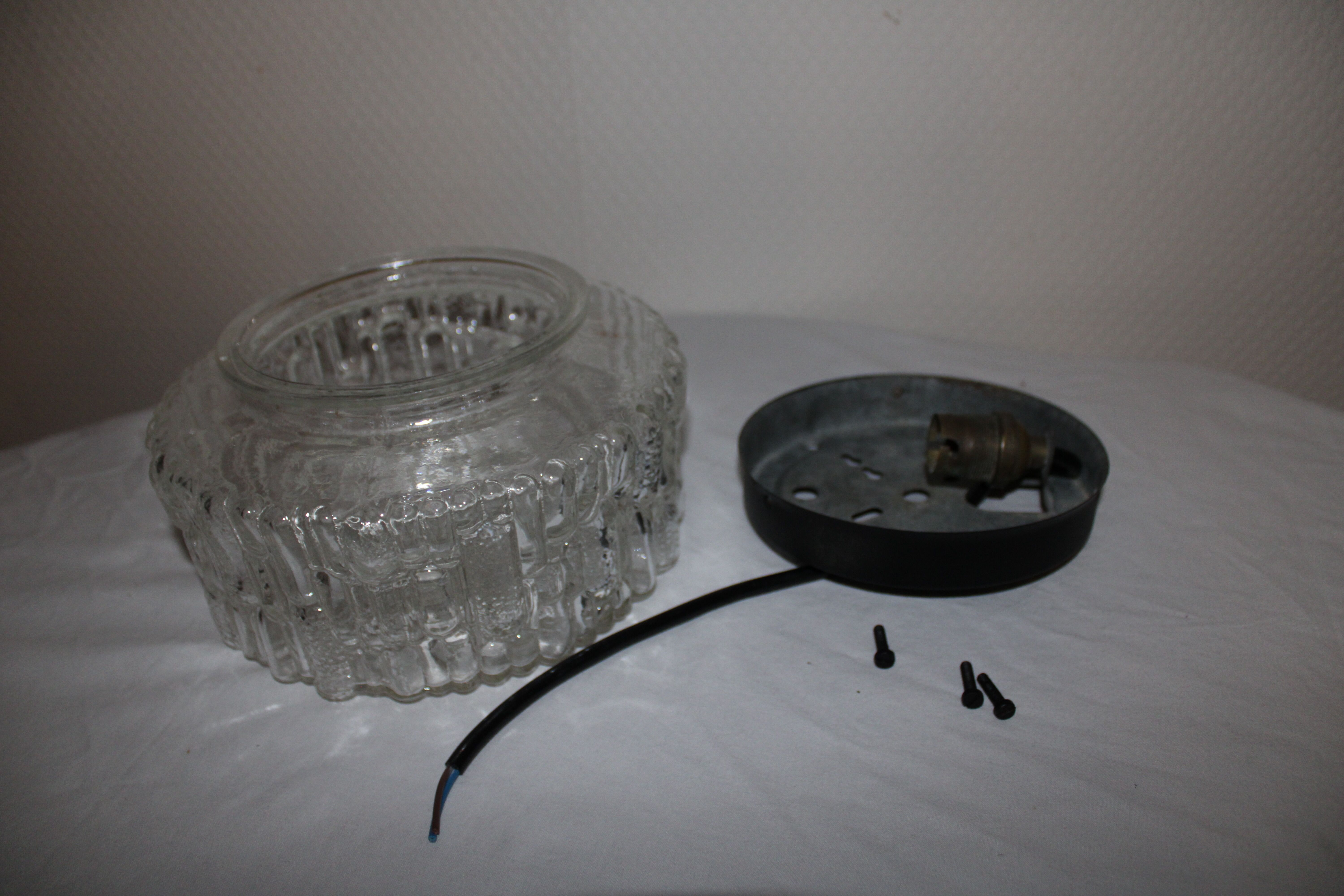 Vintage moulded glass ceiling