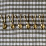 12 silver vermeil neck brace mocha spoons