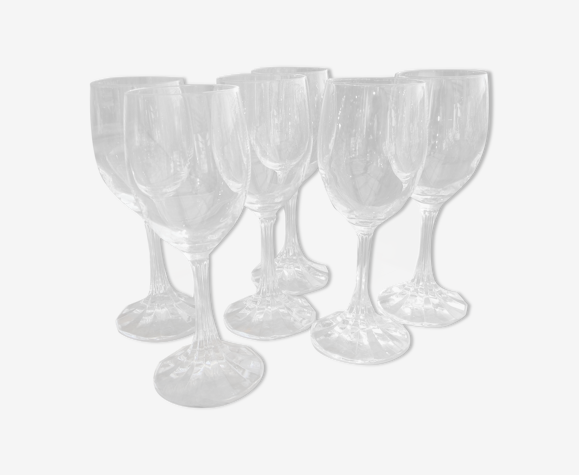 Lot de 6 verres à eau en cristal