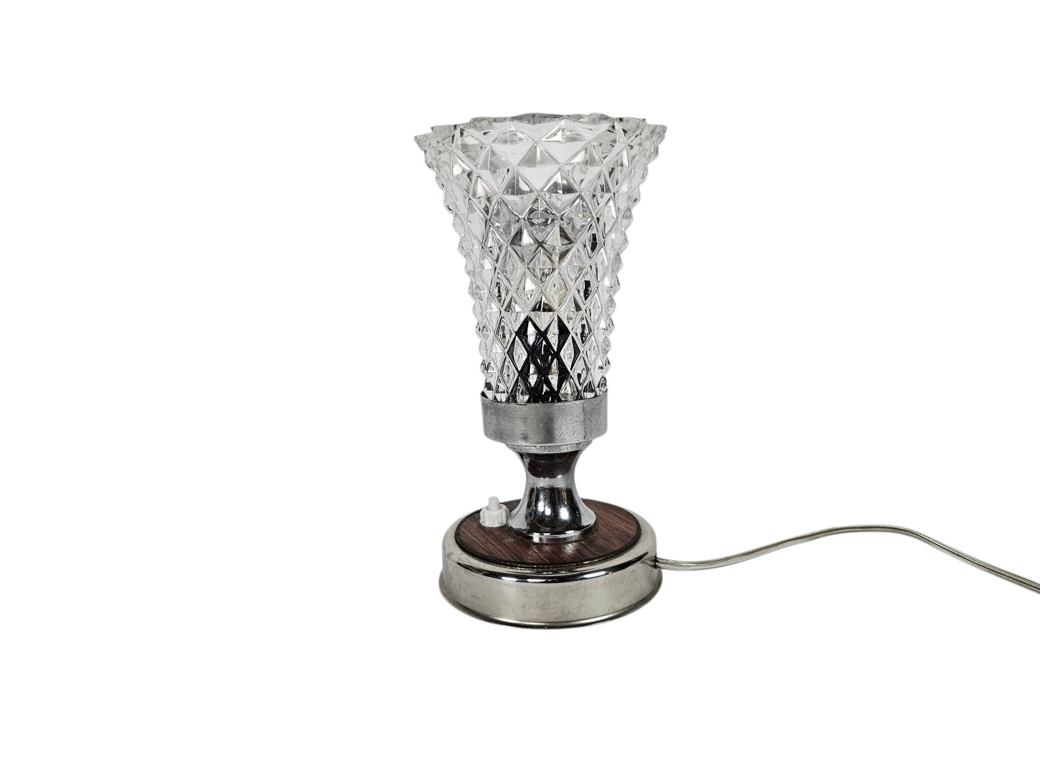 Vintage - Mid Century Modern - Chalice lamp - crystal - Italy - 60's