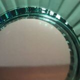 Vintage round ashtray, translucent green