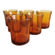 Set of 6 Duralex amber glasses