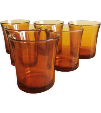 Set de 6 verres ambrés Duralex