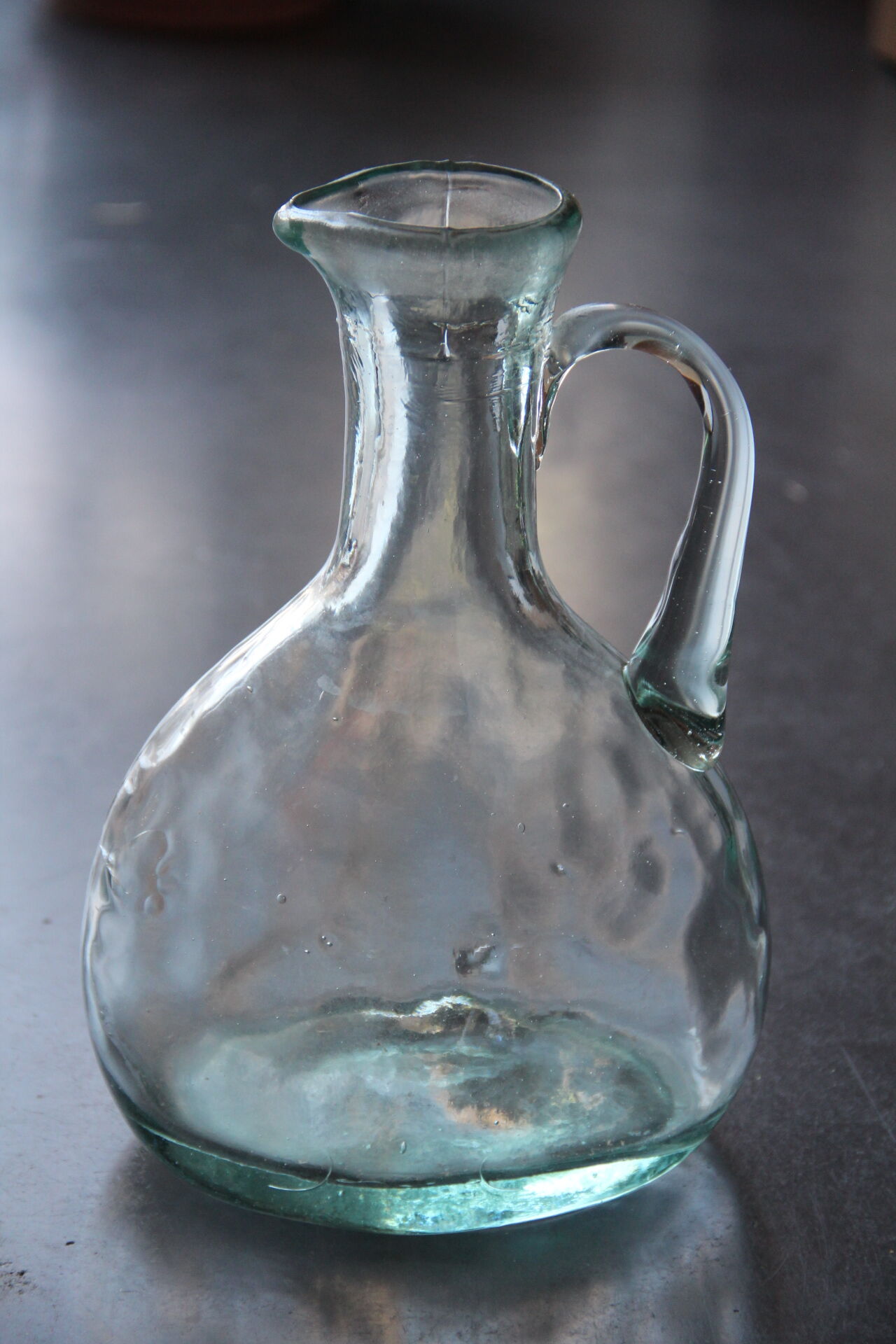 Old blown glass bottle