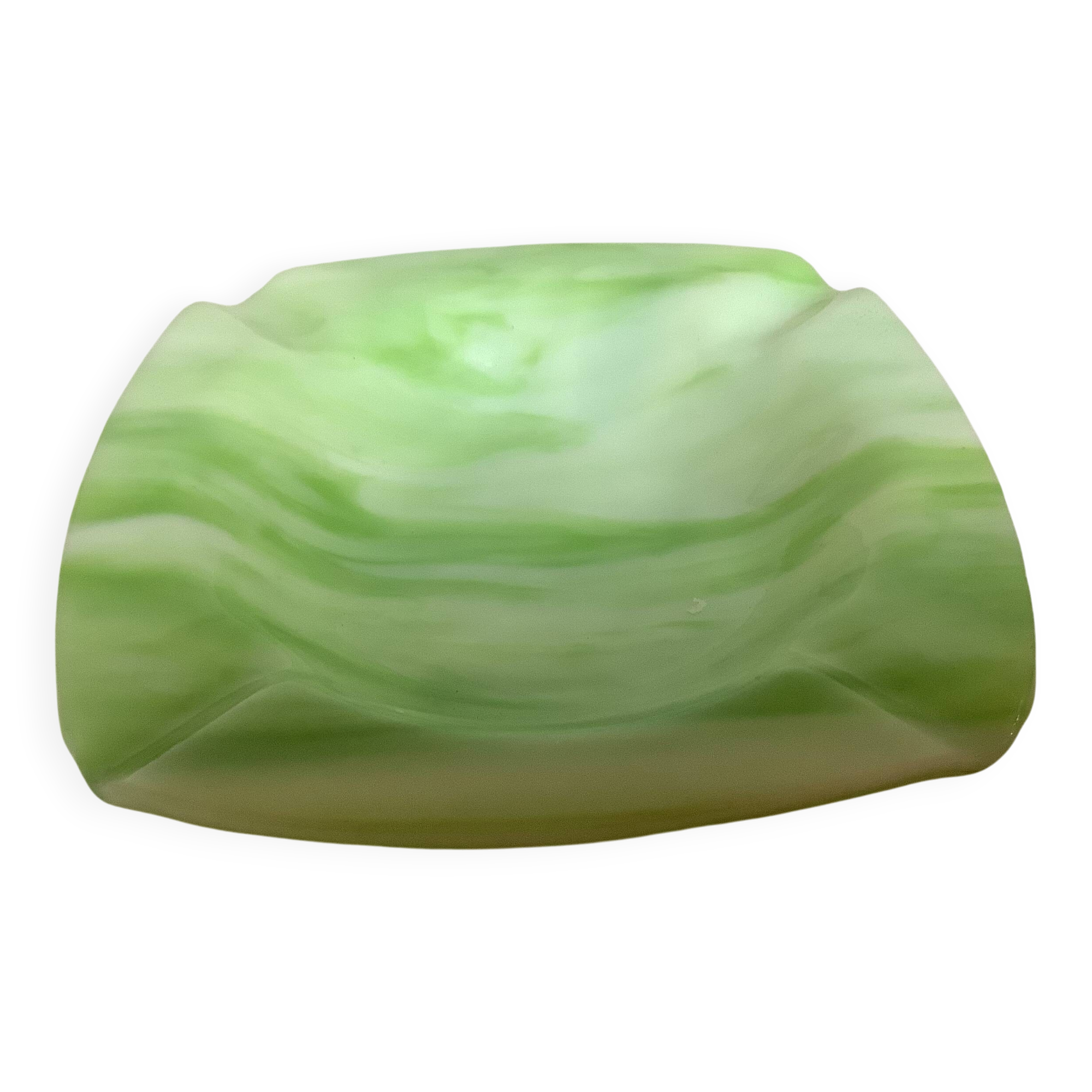 Vide poche cendrier pâte de verre verte