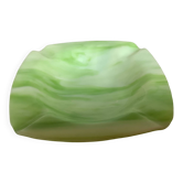 Green glass paste ashtray/trinket tray