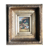 Tableau "Poulailler" signé