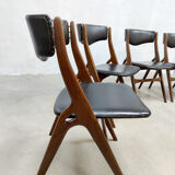 Vintage dutch design dining chairs Aska Louis van Teeffelen Webe