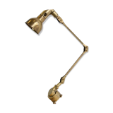 Lampe de bureau en laiton massif rare par Mek Elek vers les années 1940