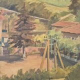 Mansion, oil by PG Klein