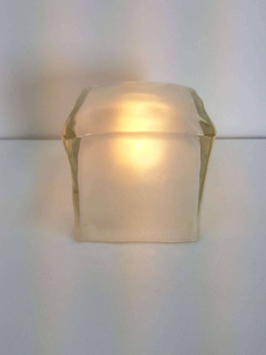 Iviken Ice Cube Table Lamp in Glass from Ikea, 1990s, Set of 3