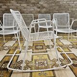 Set of 6 chairs and 1 rocking chair Rio by Emu 1960