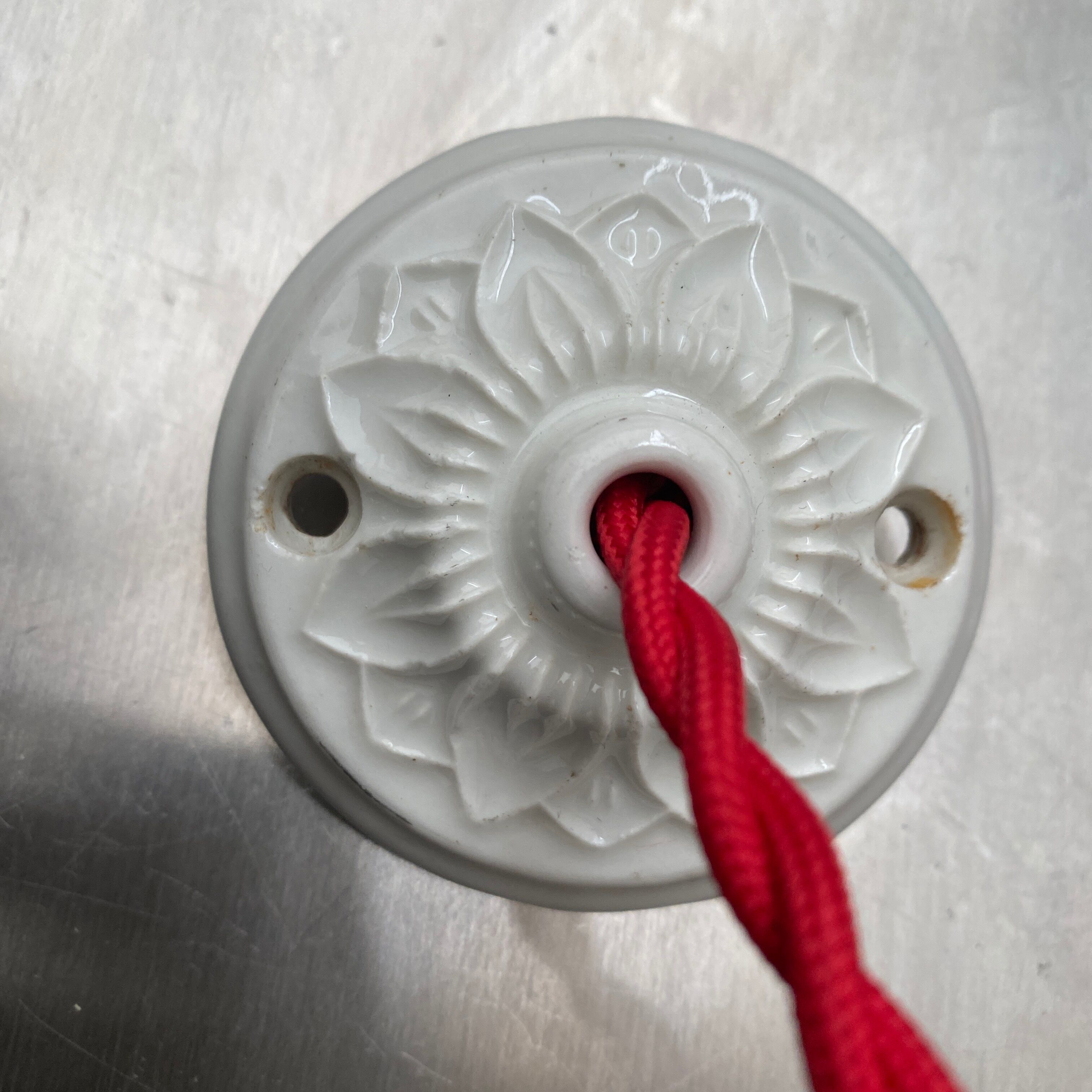 Lot 3 vintage blue opaline hanging lamps