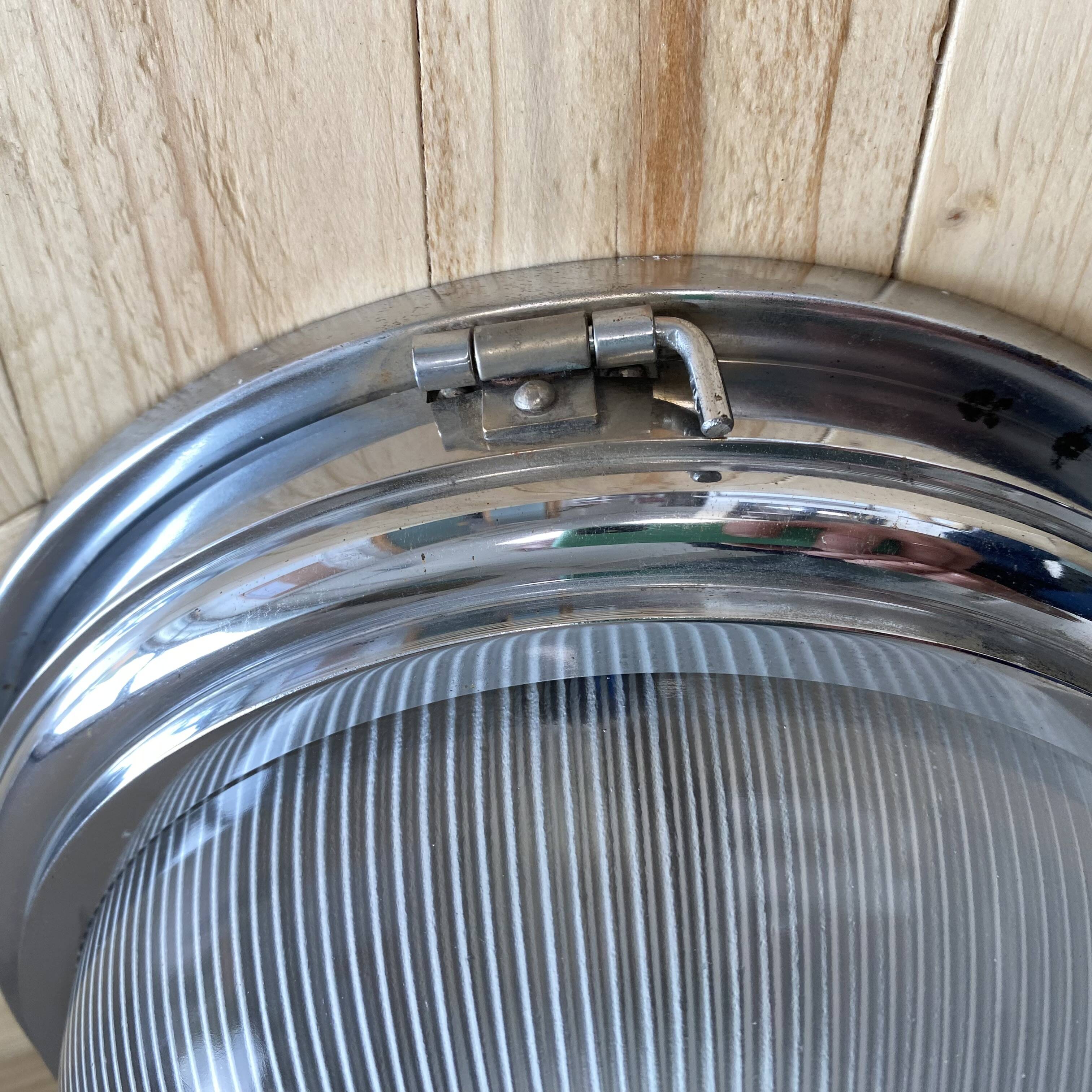 Wall light ceiling light thick glass chrome metal support