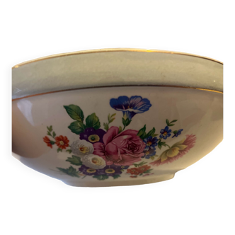 Large vintage bowl in opal porcelain from Salins