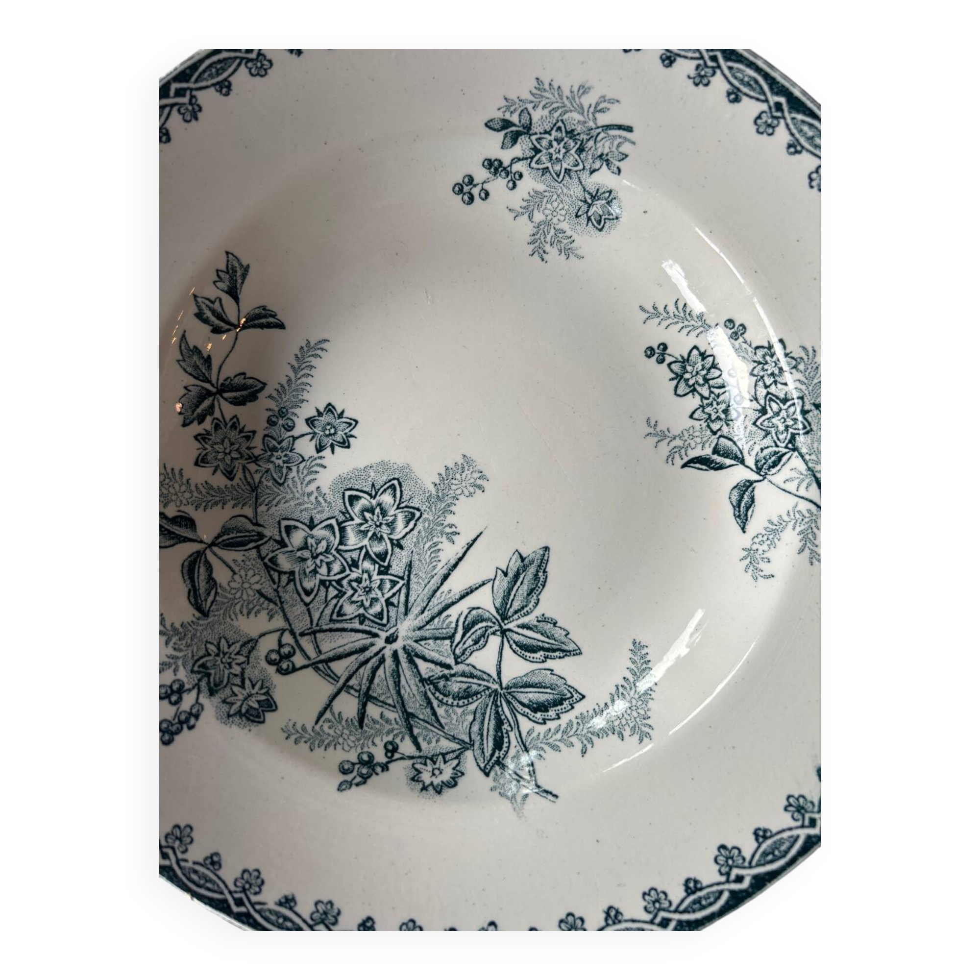 Assiettes en terre de fer Sarreguemines Margot