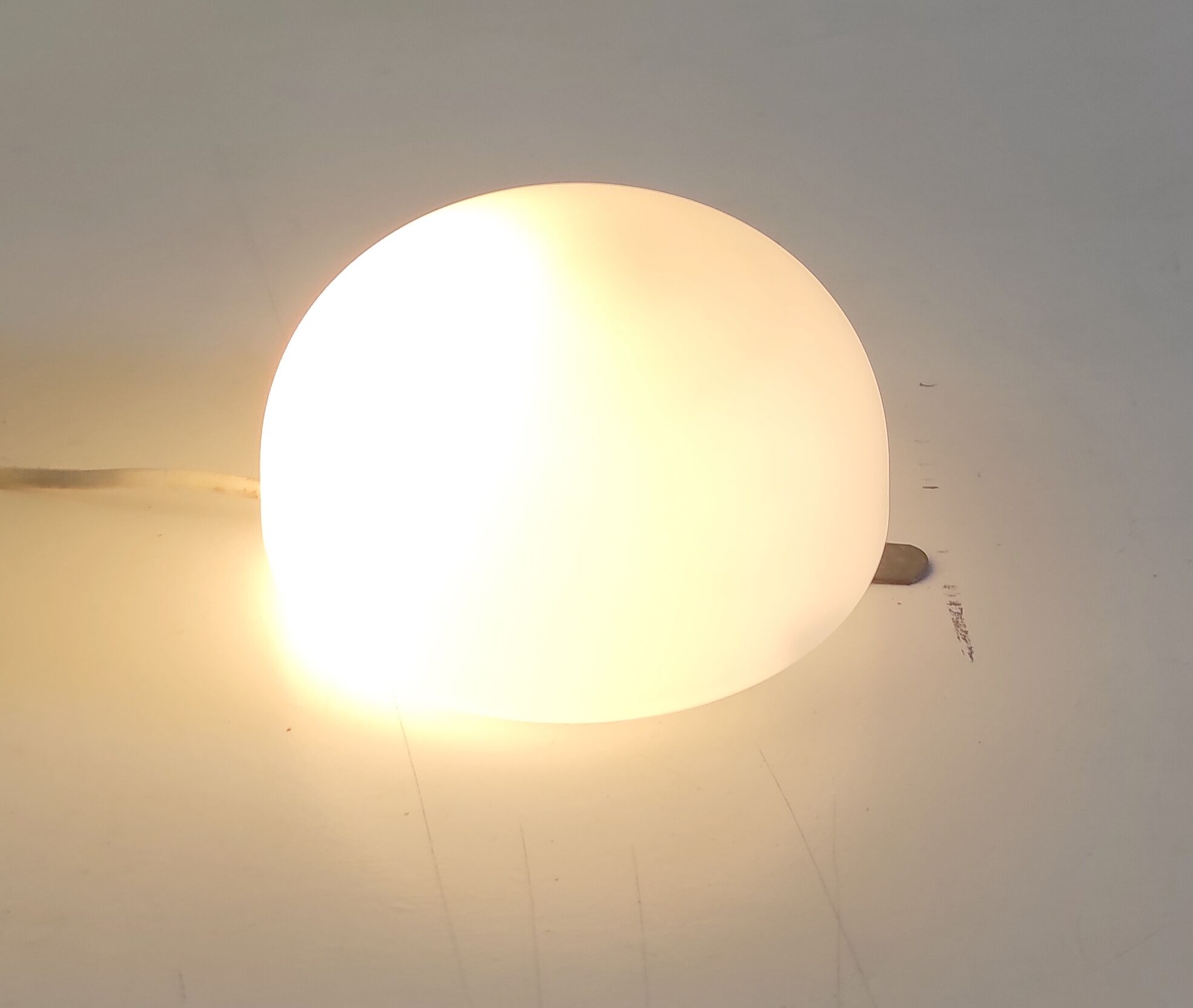 White opaline ceiling lamp wall lamp 50s 60s