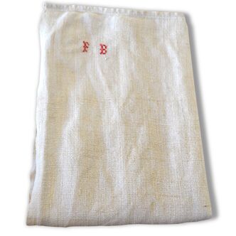 Old towel embroidered, Monogram, PB