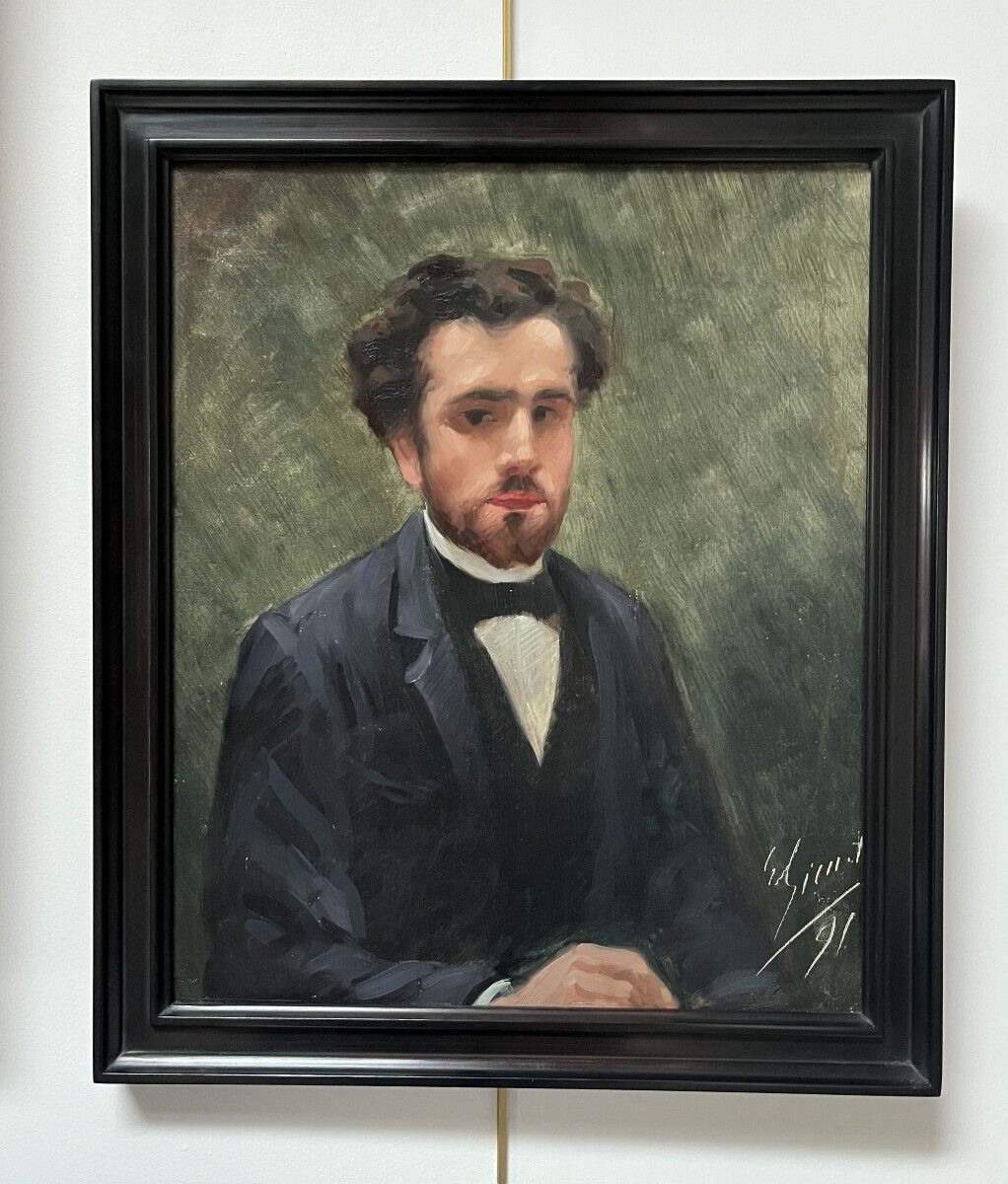 French School of the 19th Century, Portrait of a Young Man, 1891 Oil on Canvas
