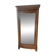Antique Louis-Philippe walnut veneered wardrobe with an antique mirror.