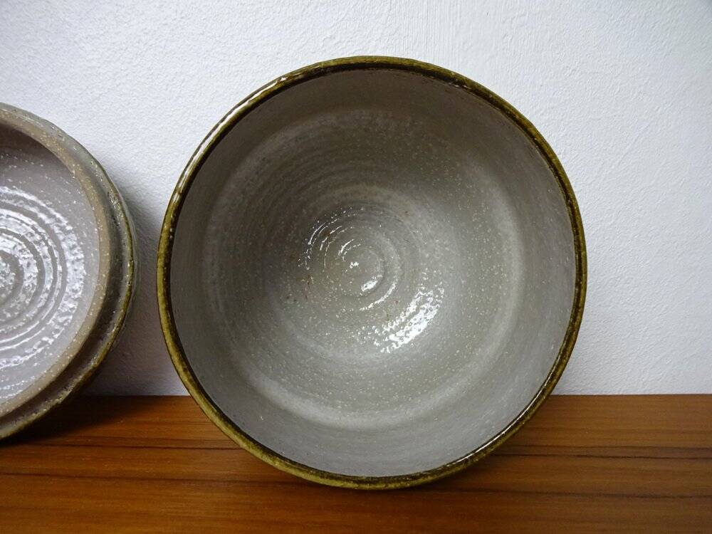 Danish Studio Ceramic Bowl with Lid by Noomi Backhausen for Soholm Stentoj, 1960s