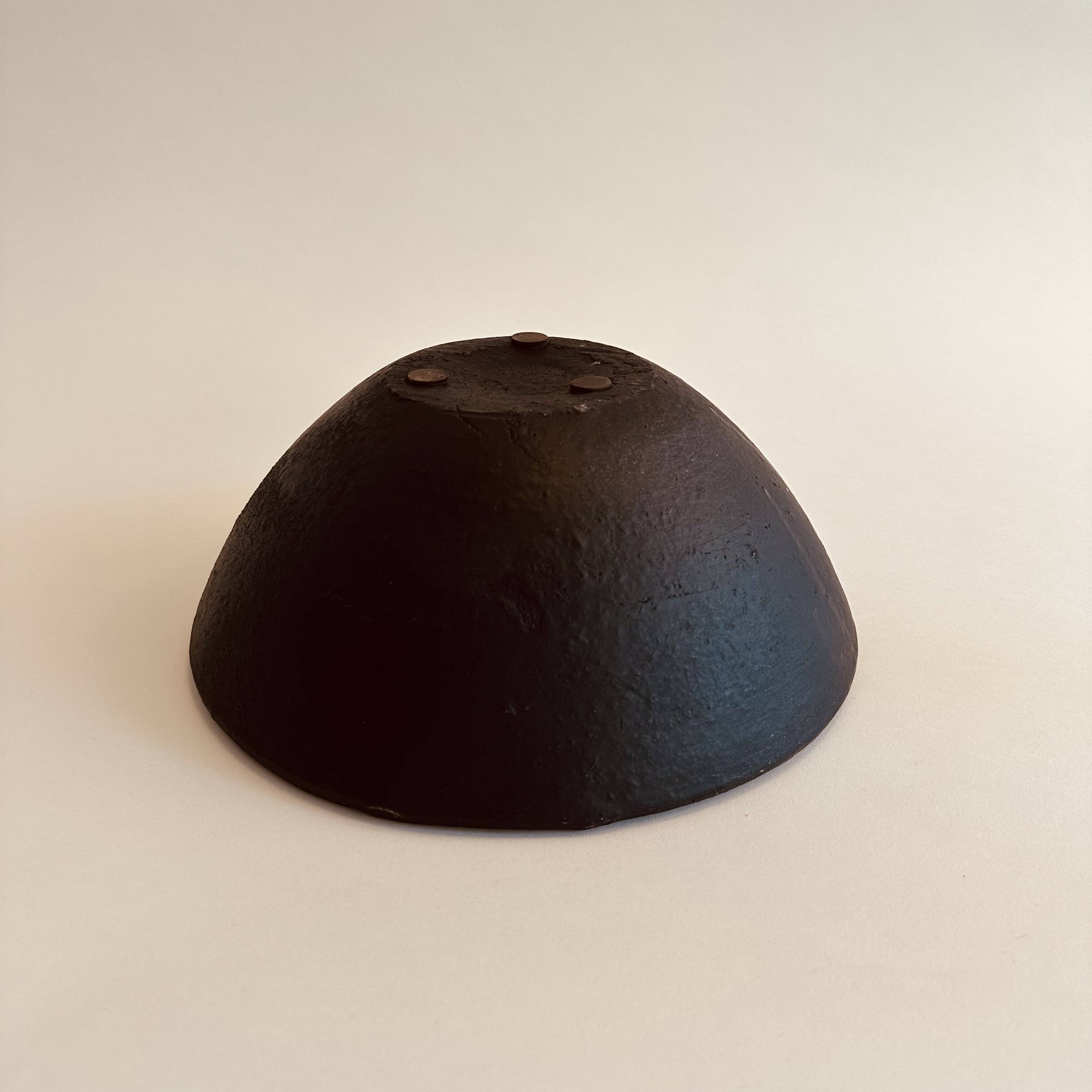 Black ceramic salad bowl