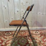 6 chrome folding chairs 1970
