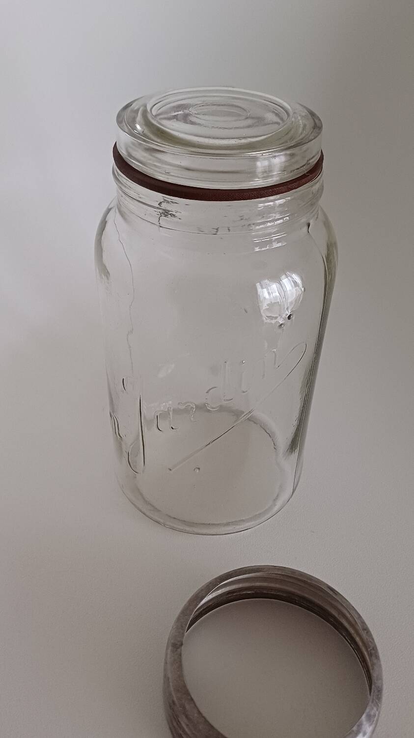 Bocal "mon jardin" en verre et aluminium