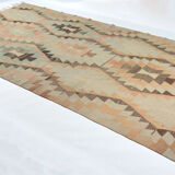Anatolian handmade kilim rug 388 cm x 195 cm