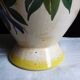 Flower vase, French vase in hand-painted earthenware, vase with floral decoration.