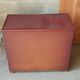 Vintage red lacquered rattan chest of drawers