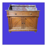 Bathroom cabinet in fir and marble
