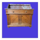 Bathroom cabinet in fir and marble