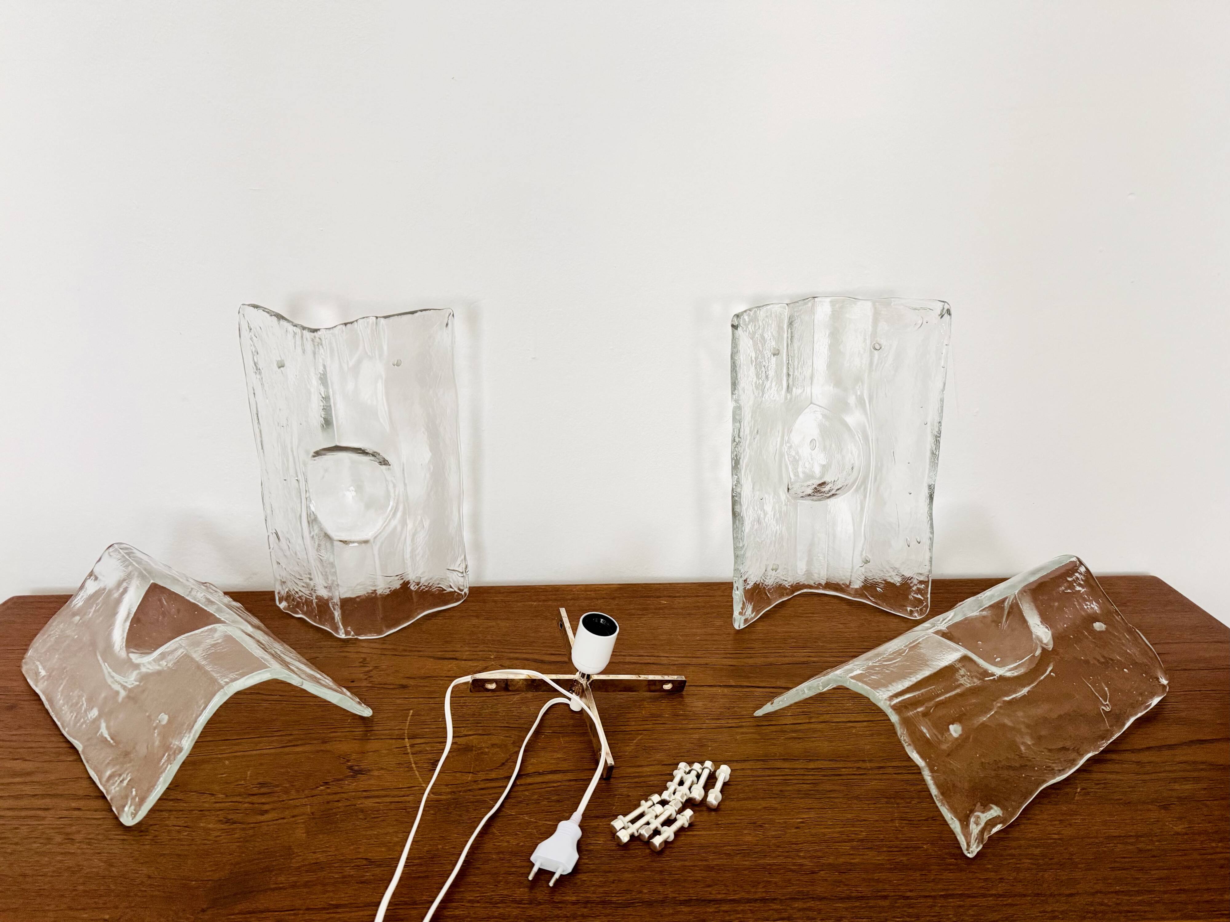 Murano Ice Glass Table Lamp by Salviati