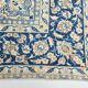 Tapis Persan Vintage Tissé Main, Motif Floral, Laine Beige & Bleu,301x414Cm