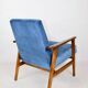 Vintage Ocean Blue Fox Easy Chair, 1970s