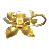 Small brass flower candle holder