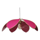 6-petal flower suspension with metal structure and fuchsia linen petals