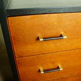 Convenient feet compass wood tinted teak 1950