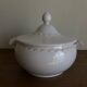 Neo-classical soup tureen Festons Pierre Motton Gien earthenware 1970