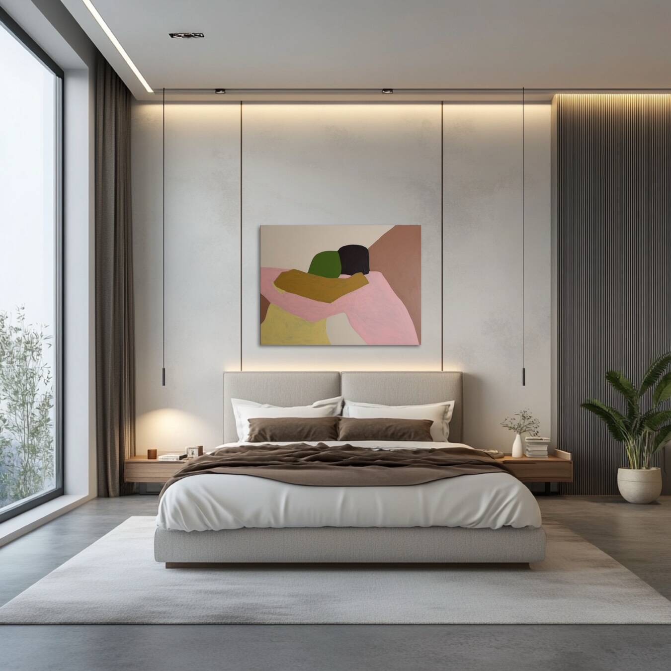 Painting on stretched canvas 80x60cm "in your arms" by bodasca