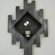 mid century brutalist style wrought iron and glass WALL LAMP sconce 060/70s
