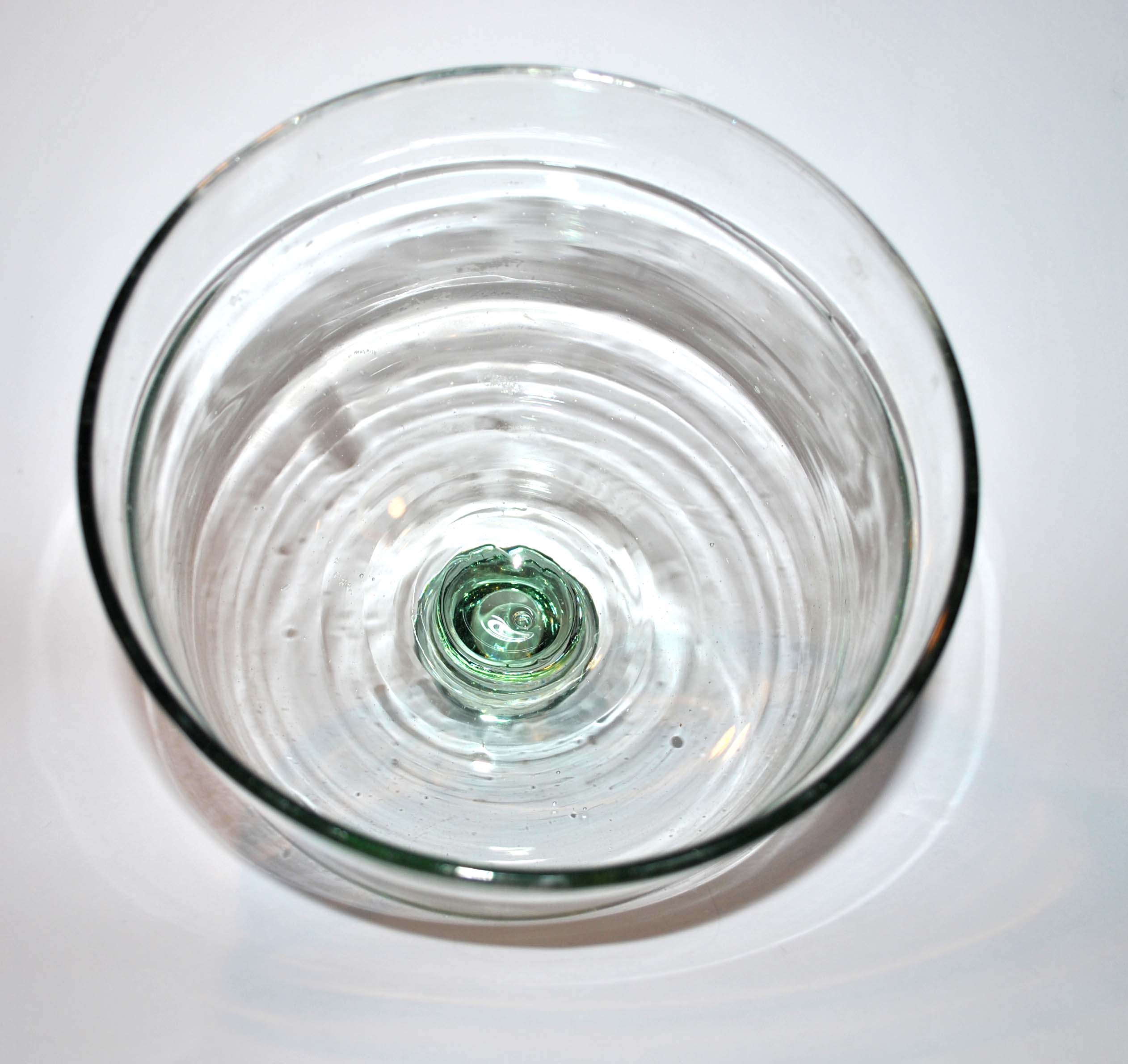 Old cheese bell in green blown glass - Vintage Globe display 19cm