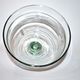 Old cheese bell in green blown glass - Vintage Globe display 19cm