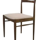 Suite de 4 chaises en palissandre et tissu