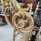 Golden wooden glazed mirror ref mart