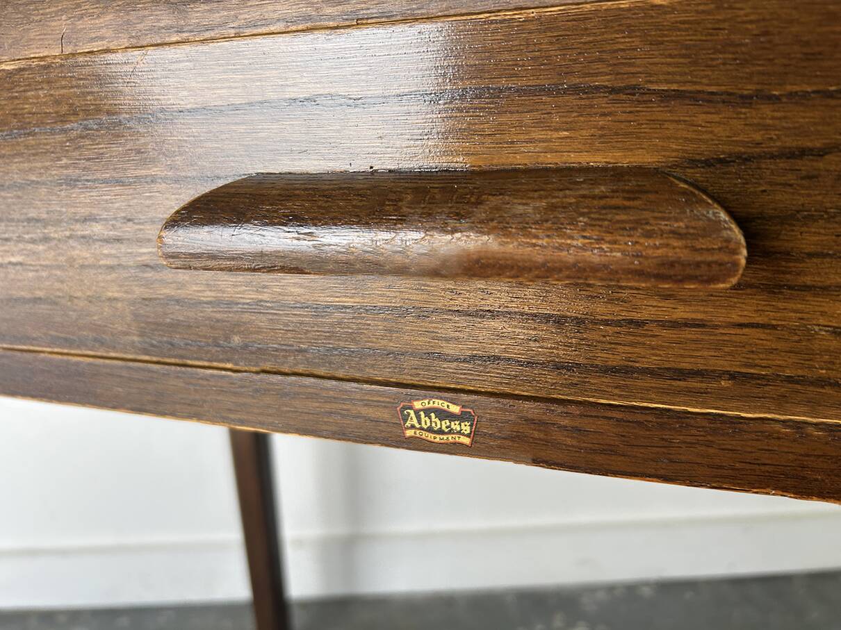 Vintage ‘Abbess’ Oak Office Desk Writing Table Mid Century 1950s-60s
