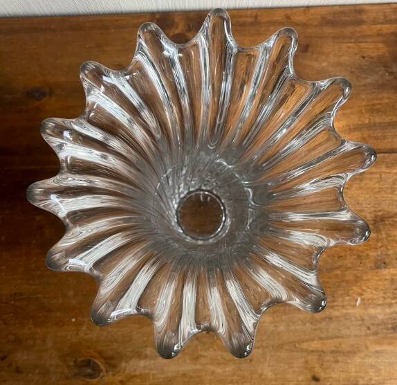 Vase corolle verre twisté style Pierre d'Avesn